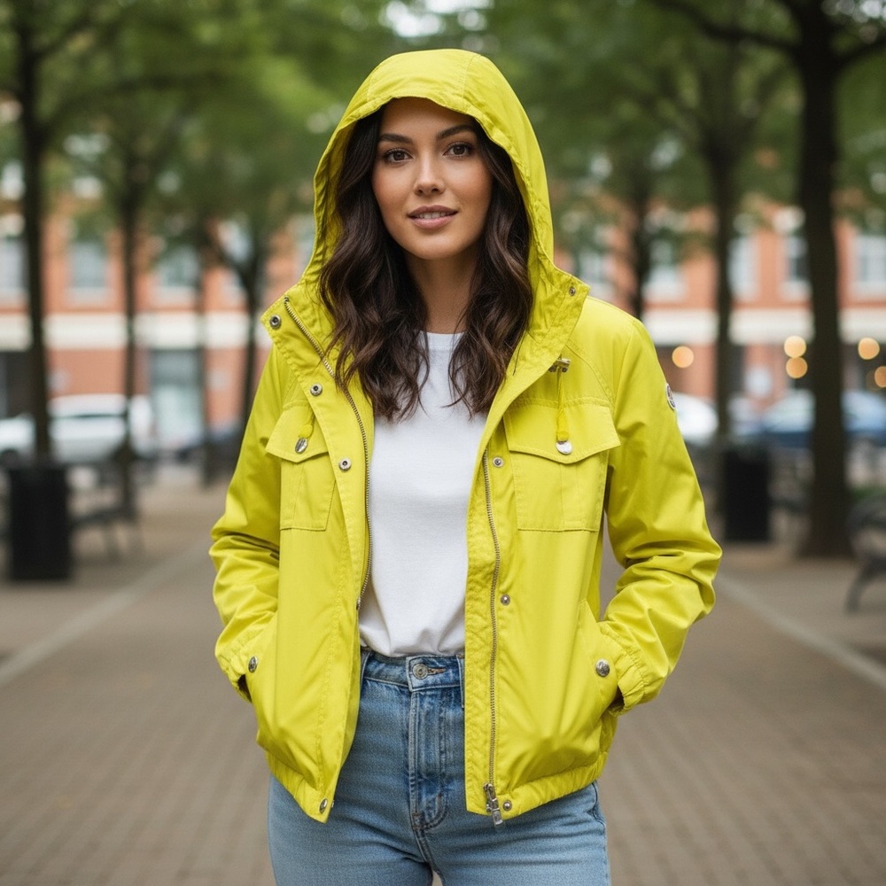 Michael Kors‎ Bright Yellow Hooded Jacket